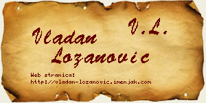 Vladan Lozanović vizit kartica
